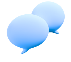 Decorative image of chat message